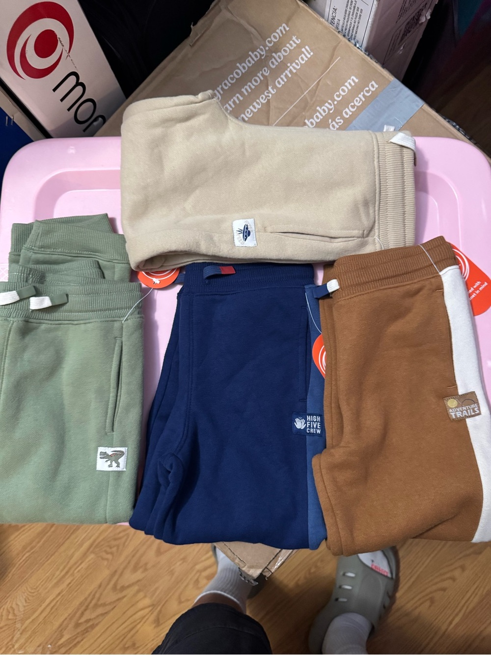 Little boys fleece jogger sweatpants bundle